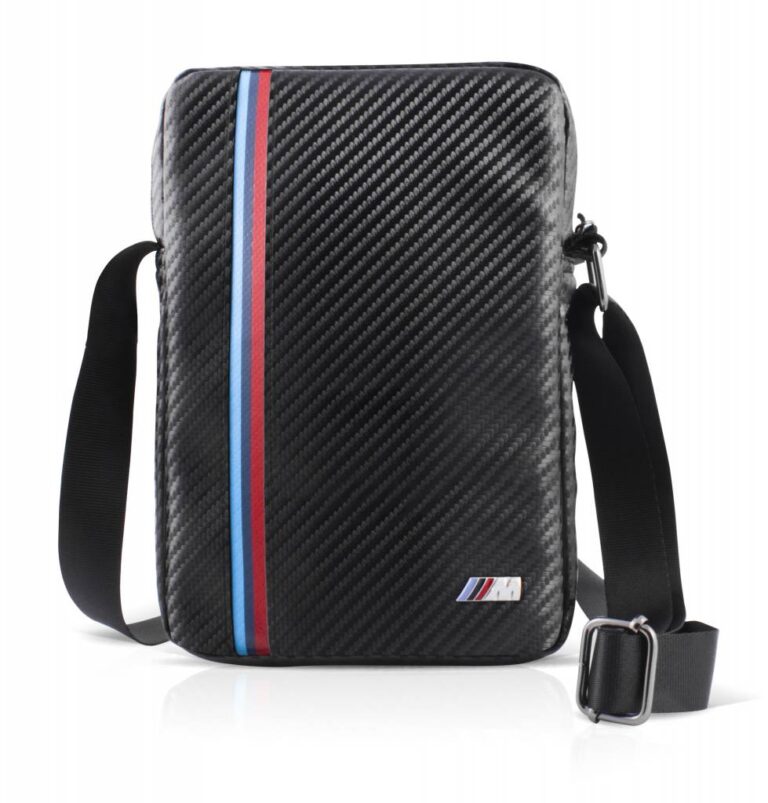 BMW Tas Carbon Effect للكمبيوتر المحمول/الكمبيوتر اللوحي (9 بوصة - 10 بوصة) - ثلاثي الألوان -0