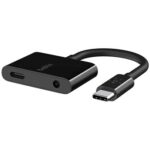 BELKIN ROCKSTAR 3.5MM AUDIO+USB-C CHARGE ADAPTER - BLACK-0