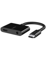 BELKIN ROCKSTAR 3.5MM AUDIO+USB-C CHARGE ADAPTER - BLACK-0