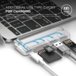 ELAGO ALUMINUM CARGING MULTI HUB USB-C BLK-37377