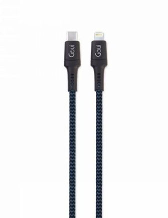 GOUI 8 PIN+D TYPE-C TOUGH EDITION LIGHTING CABLE 1.5 MTR -DARK BLUE-0
