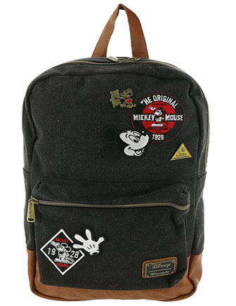 LOUNGEFLY DENIM DISNEY MICKEY MOUSE BAG-0