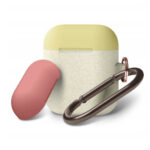 Elago Airpods 1 And 2 Duo Hang Case - Body-Night Glow Gold Pearl / Top-Yellow, Italian Rose-0