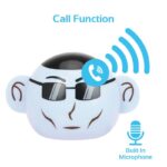 Promate Ape Mini High Definition Wireless Monkey Speaker With Smartphone Stand - White-43515