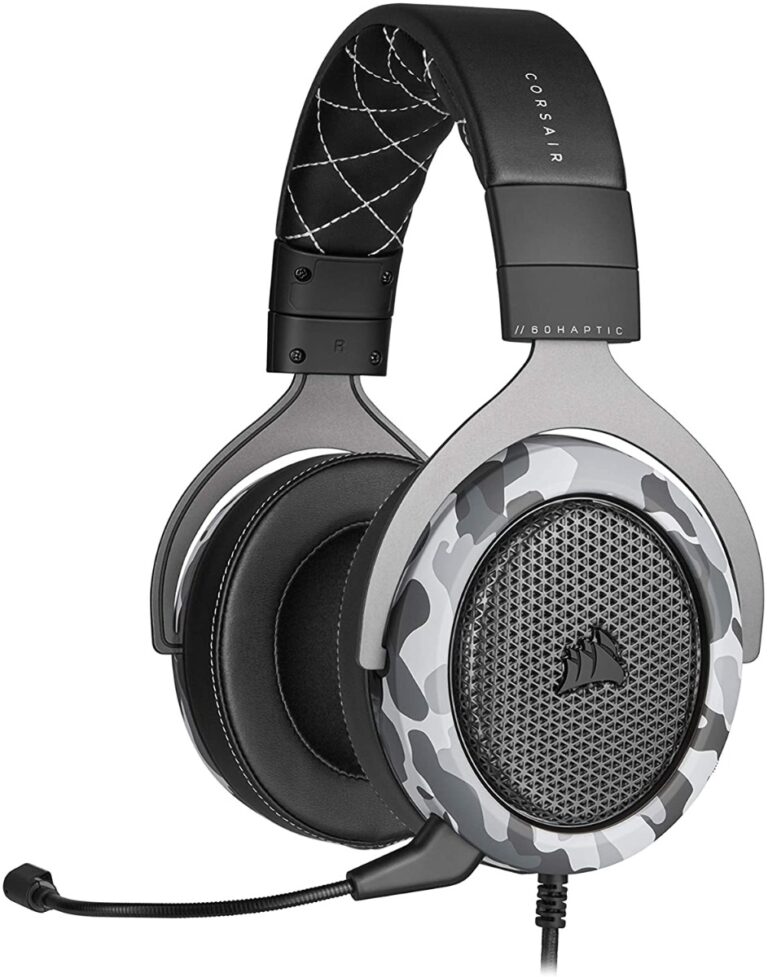 Corsair HS60 HAPTIC Stereo Gaming Headset with Haptic Bass - Army Grey-0