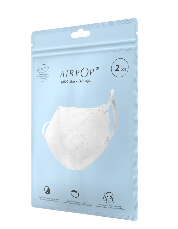 Airpop Kids Face Mask 2pack - White-0
