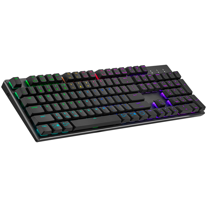 Cooler Master SK653 Full-sized Wireless Mechanical Keyboard (Clicky Mechanical Switch) - Low Profile RGB Blue - Black-0