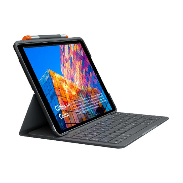 Logitech iPad Air (3rd Gen) Slim Folio Keyboard Case - English / Arabic - Graphite-0