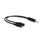 Y Spitter 2in1 Audio Aux Cable 3.5mm Jack for Headphone - Black-0