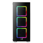 Aerocool CC Tor Pro-G-BK-v1 (SA) / 4 pcs RGB Square fan - USB3.0 x 2 -Glass Edition -Black-thumbnail