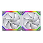 LIAN LI Uni Fan SL140 RGB 140mm Dual Fans - White-0