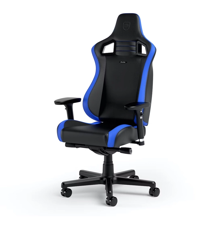 Noblechairs EPIC Compact Gaming Chair-Black/Carbon/Blue - 677583-0