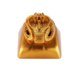ZomoPlus Customized 3D GOLDEN COBRA Cherry MX Switches And Clones, Game And Movie Theme Metal Keycap With CNC Engraving (1u Size) For Mechanical Gaming Keyboard - Golden-0