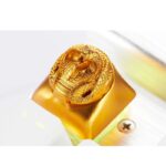 ZomoPlus Customized 3D GOLDEN COBRA Cherry MX Switches And Clones, Game And Movie Theme Metal Keycap With CNC Engraving (1u Size) For Mechanical Gaming Keyboard - Golden-71783