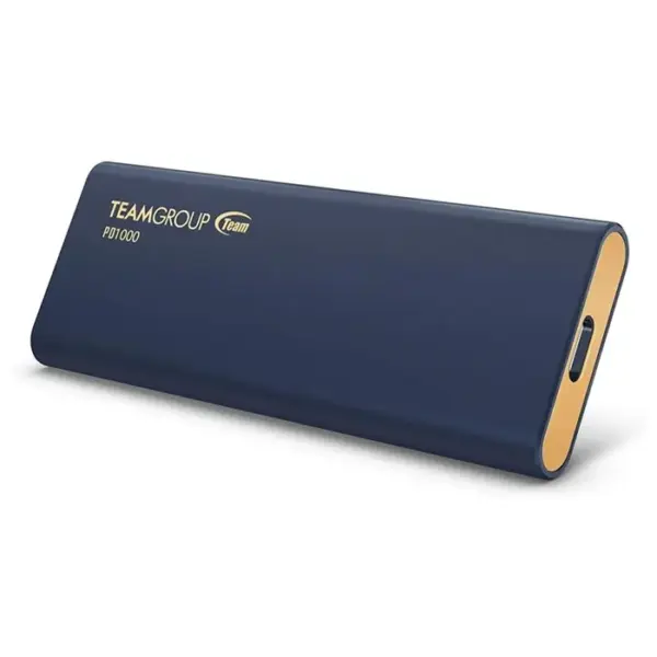 قرص SSD ألومنيوم من تيم جروب تي-فورس PD1000 بسعة 512GB، مزود بمنفذ USB-C ومنفذ USB A 3.2 Gen 2-0