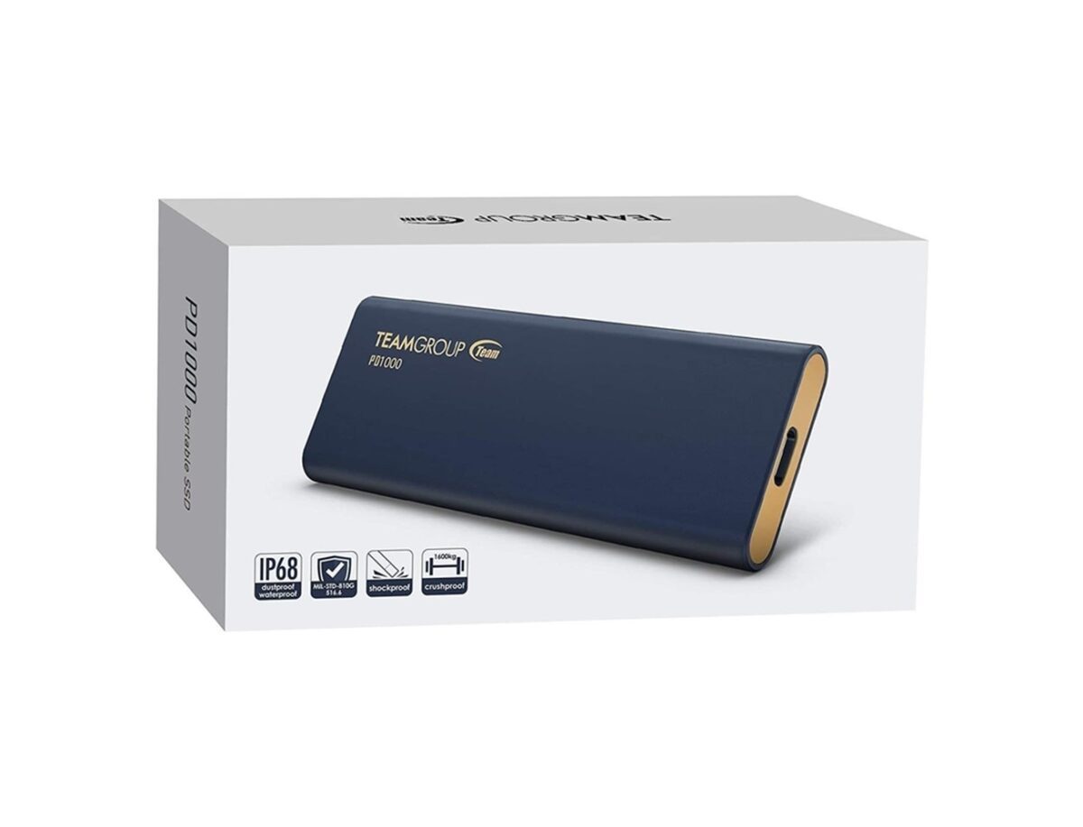 Teamgroup T-Force PD1000 1TB Aluminum SSD, USB-C, USB A 3.2 Gen 2-70159