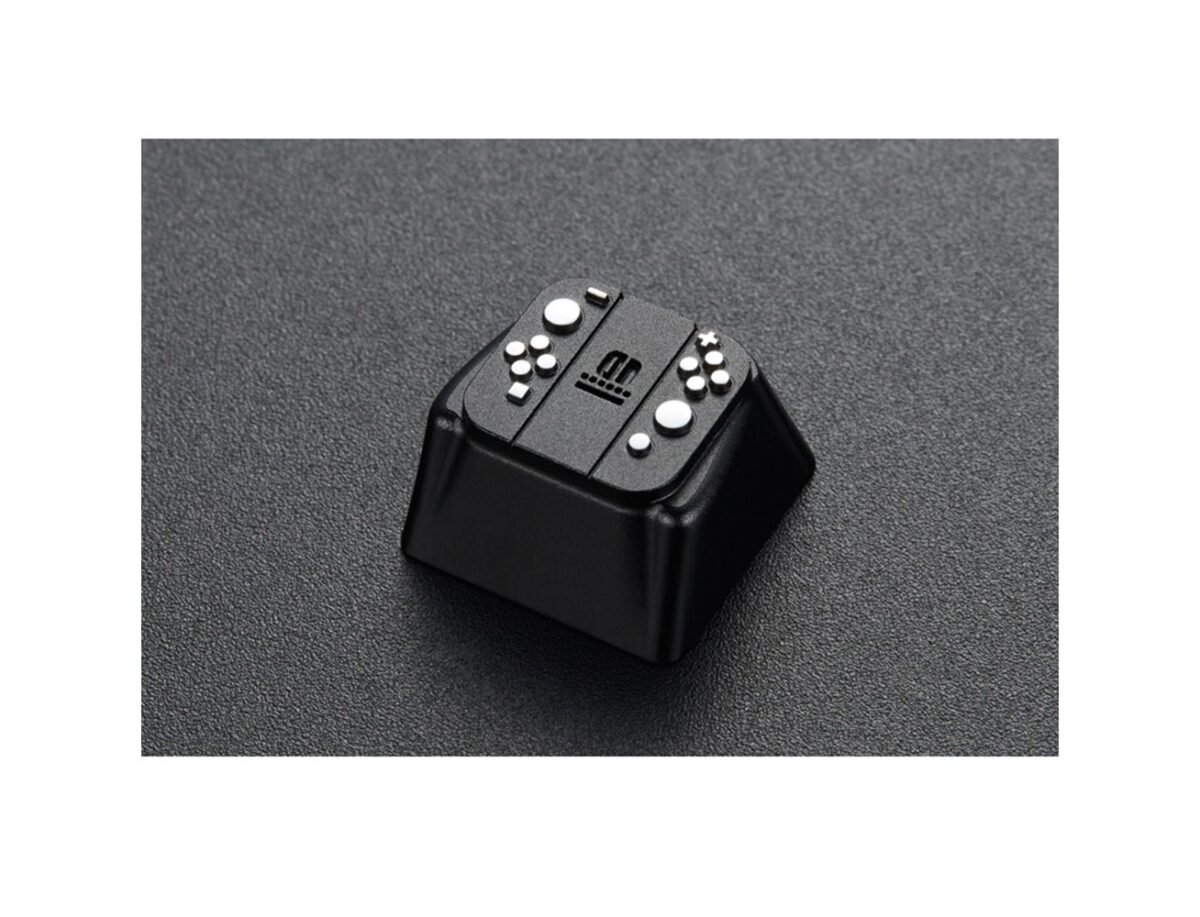 ZomoPlus Customized GAME PAD I Cherry MX Switches And Clones, Game And Movie Theme Metal Keycap With CNC Engraving (1u Size) For Mechanical Gaming Keyboard - Black/Silver-71574