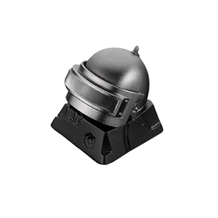 ZomoPlus Customized 3D LV.3 HELMET Cherry MX Switches And Clones, Chicken Dinner Theme Metal Keycap -0