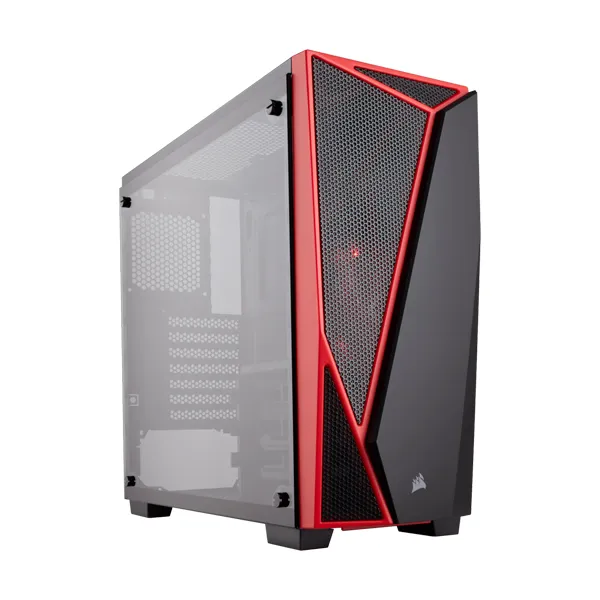 Corsair Carbide Series SPEC-04 Tempered Glass Mid-Tower Gaming Case - Black/Red-0