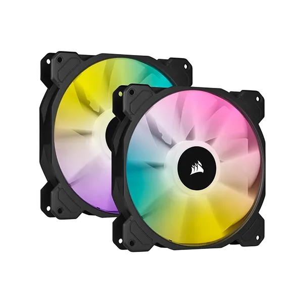 CORSAIR iCUE SP140 RGB ELITE Performance 140mm PWM Dual Fan Kit with Lighting Node CORE-0
