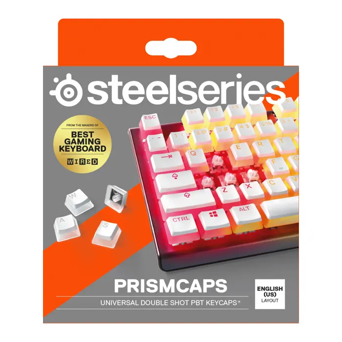 SteelSeries PrismCaps Universal Double Shot PBT Keycaps - White-0