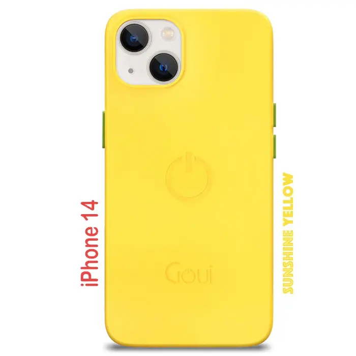 Goui iPhone 14 (6.1inch) Magnetic Case with Magnetic Bars - Sunshine Yellow-0