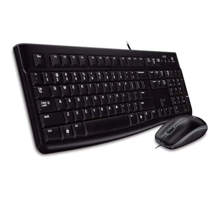 Logitech Wired Keyboard & Mouse - MK120 (English/Arabic)-0
