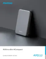 Momax Q.Mag Power 6 Magnetic Wireless Battery Pack 5000mAh - Space Grey-83275