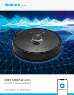 Momax Elite Cleanse IOT UV-C Vacuum Robot - Black-83487