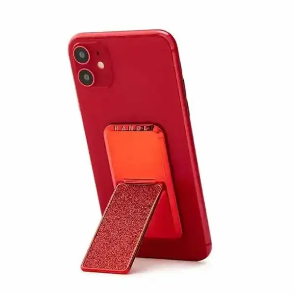 HANDLstick Glitter Collection Smartphone Grip And Stand - Red-0