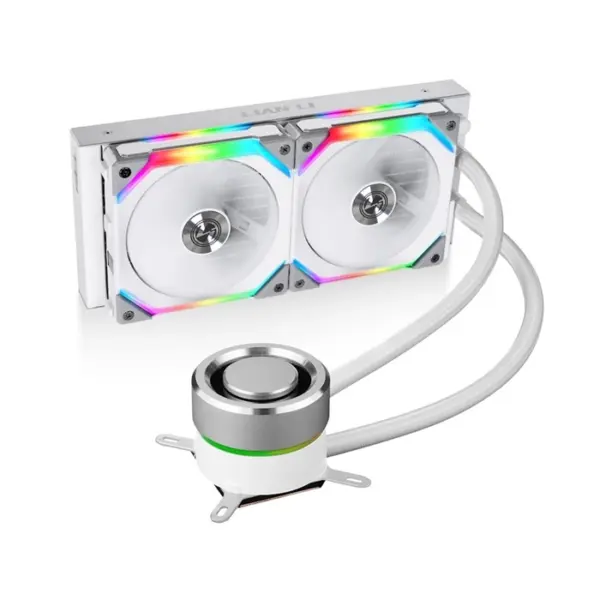 LIAN LI Galahad AIO 240 mm Liquid CPU Cooler SL Edition - White-0