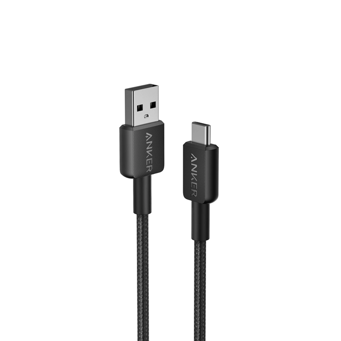 Anker322 USB-A to USB-C Braided Cable (6ft/1.8m) - Black-0