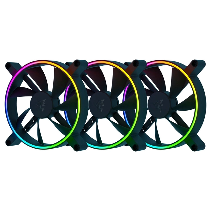 Razer Kunai Chroma 120mm ARGB Hydraulic Case Fan Black - 3 Fan-0