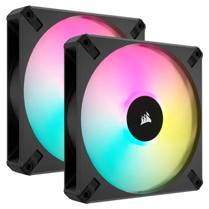 Corsair iCUE AF140 RGB ELITE 140mm PWM Dual Fan Kit - Black-0