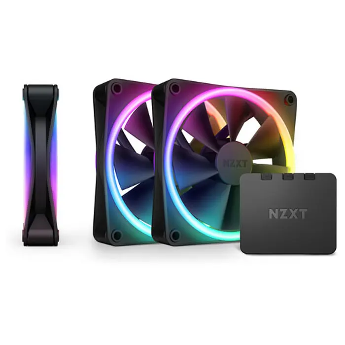 NZXT F120 RGB DUO 120mm Triple pack Case Fan - Black-0