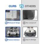 Devaso Hard Carrying Case for Meta Quest 2/Oculus Quest 2 VR Gaming Headset & Elite Strap - White-95198