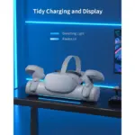 Blupebble Elite Charging Station for Meta Quest 2 - White-98181