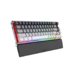 Redragon Shaco K641 Pro Wireless Aluminum Keyboard Red Switch - Grey White (English)-99318