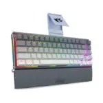 Redragon Shaco K641 Pro Wireless Aluminum Keyboard Red Switch - Grey White (English)-0