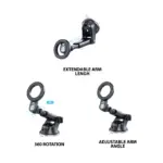 Eltoro Car Mount Telescopic Arm with MagSafe Phone Holder - Black-100970