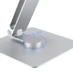 Rotatable 360° Adjustable Book Tablet & Laptop Stand Holder - Wood Brown Aluminum Body-104197