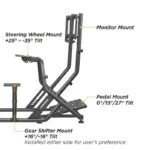 Lumi Racing Simulator Cockpit With Monitor Mount Lrs09-bs03 - Black/blue-104582