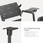 Lumi Racing Simulator Cockpit With Monitor Mount Lrs09-bs03 - Black/blue-104584