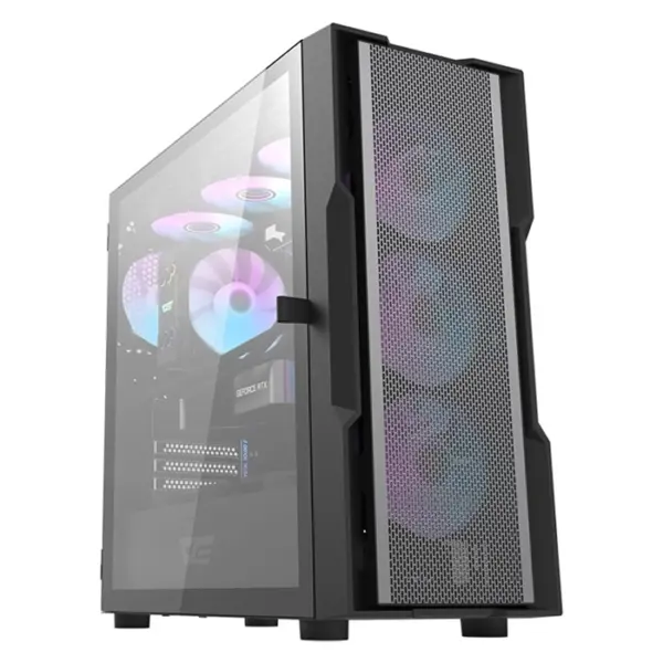 Darkflash Dk431 Metal Full Mesh Atx Gaming Pc Case - Black (With 4*ARGB Fans)-0