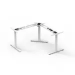 Gamvity L Shape Standing Ergonomic 3 Legs Stand Up Modern Furniture Table Electric Height Adjustable Desk(1000x1750mm) - White-107230