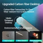 Gamvity Gaming Corner Modern L Shaped Computer Desk (140/130x60x73)cm - Black Tr-l-107038