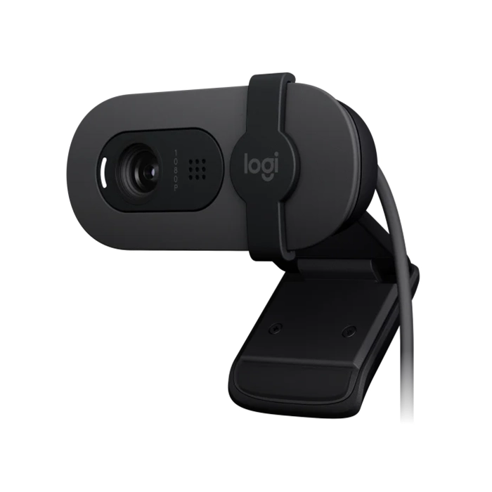 Logitech Brio 100 Full Hd 1080p Webcam With Integrated Privacy Shutter - Graphite-0