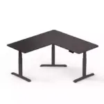 Gamvity L Shape Standing Ergonomic 3 Legs Stand Up Modern Furniture Table Electric Height Adjustable Desk(1000x1750mm) - Black-0