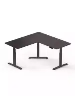 Gamvity L Shape Standing Ergonomic 3 Legs Stand Up Modern Furniture Table Electric Height Adjustable Desk(1000x1750mm) - Black-0