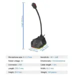 Redragon Gm99 Stix Usb Wired Rgb Gaming Microphone - Black-107462